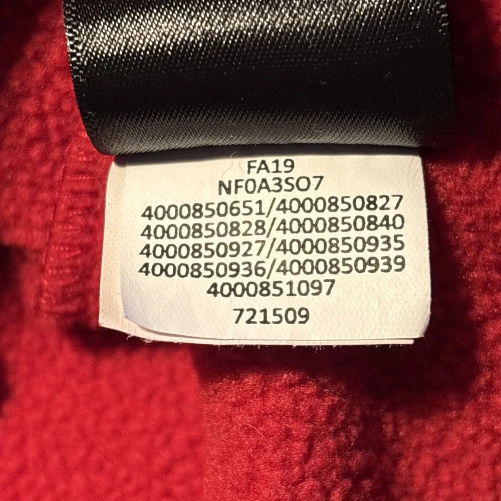 The North Face Borod 1/4 Zip Fleece Pullover Red Heather NF0A3SO7 Mens XXL